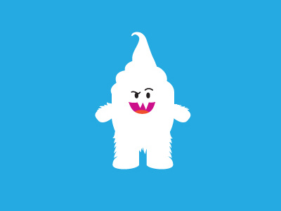 Fro Yo Monster branding frozen yogurt mascot