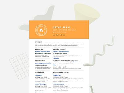 Curriculum Vitae - UX Design