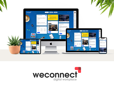 WeConnect Digital Workplace adobe xd casestudy design digital gamification interactiondesign mobile mockup photoshop productdesign prototype research ui uidesign ux uxdesign visualdesign web weconnect workspace