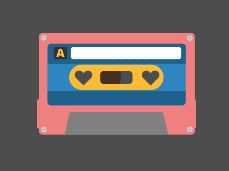 Cassette Love adobe after effects adobe illustrator animation illustration