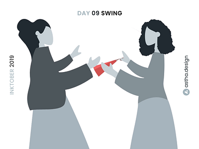 Inktober Day 09 Swing adobe xd adobexd animation art bollywood chinese culture chinese fan dance design fanart illustration inktober inktober2019 japanese art photoshop red swing typography user interface animation vector