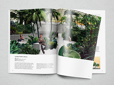 Architect`s portfolio branding collage editorial magazine print