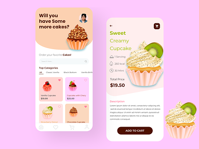 Cake App exploration app birthday cake birthday app cake app cake app ui cake shop clean cookies app foodies app mobile minimalist uiux clean ui mobile ui shopping app ui mobile app