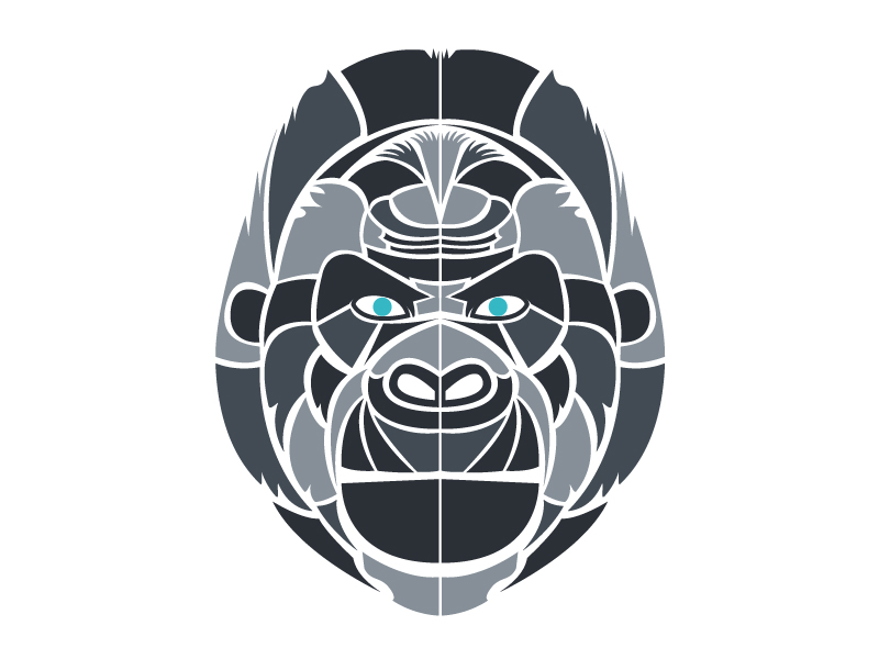 Gorilla - Geometric animals by Morgane Halin on Dribbble