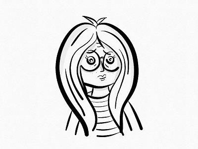 Little illustration - iPad pro Apple pencil applepencil child design draw drawing girl glasses hair icon illustration ipad ipadpro