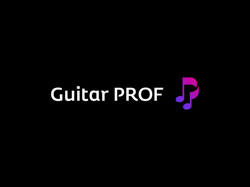 Guitar Prof education musical note letter p electric guitar