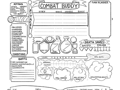 Combat Buddy dd design illustration rpg