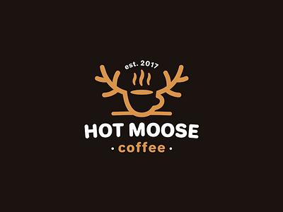 Hot Moose coffee bar cafe coffee logo logodesign logotype moose