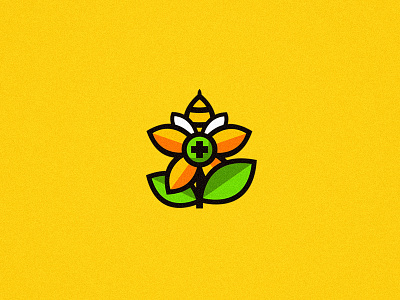 FitoApi bee color design flower logo logotype mark symbol