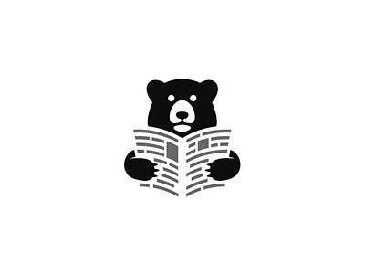 BearNews bear logo logotype mark mini news symbol