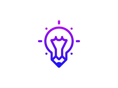 Graphit idea lightbulb logotype mark pencil symbol