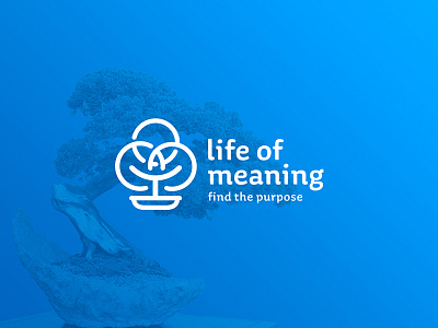 Life of meaning bonsai design diagram life logo mark