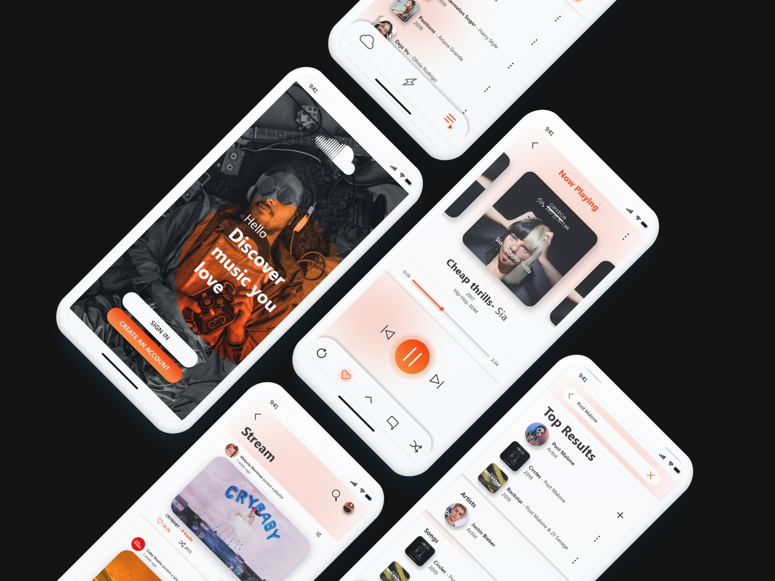 SoundCloud App UI/UX Design by Rumaisa Mujahid on Dribbble