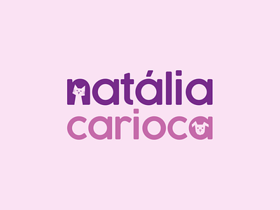 Natália Carioca | Vet animal brand branding cat design doctor dog graphic design illustration logo pink purple vet