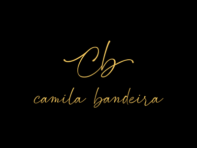 Camila Bandeira brand branding cb cursive design freehand gold graphic design hand draw illustration letter lettering logo tipography type