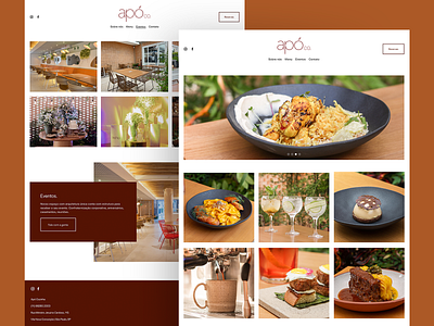 Apó | website design flat food gourmet graphic design landing page modern photography restaurant simple site ui ui design ux uxui website