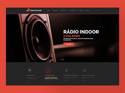 Head Sounds | website artist band black dark mode design desktop graphic design interface landing page modern music site ui ux uxui website