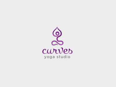Curves | yoga studio brand branding design fitness graphic design health illustration lifestyle logo meditate meditation modern wellness yoga