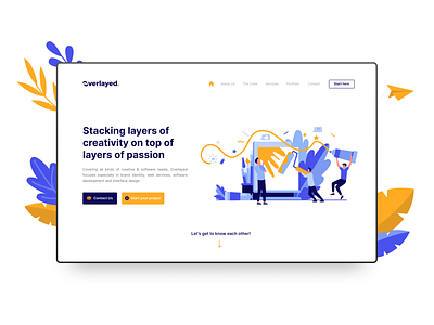 Creative Agency Landing Page - Overlayed clean clean ui colorful ecommerce interface landing landing page minimalist modern modern website simple ui uiux ux web design web design agency web design company