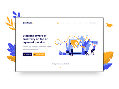 Creative Agency Landing Page - Overlayed