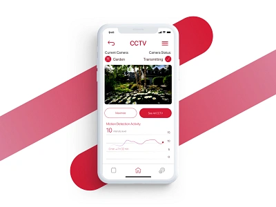 Surveillance App UI - CCTV app bright cctv clean clean ui design minimalist simple smart home ui ui design user interface