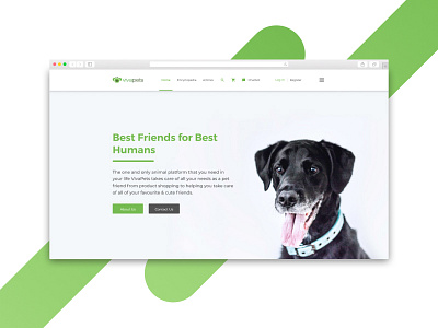 Simple Landing Page #5 - VivaPets animal page animals design dog landing page minimalist pets simple ui ux web design