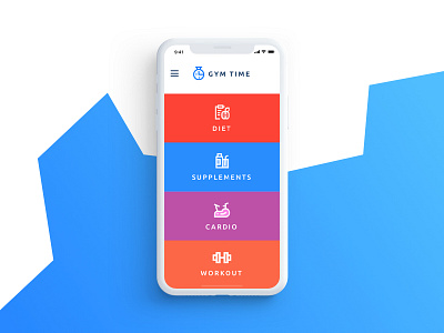 Simple Gym App Ui - Main Menu