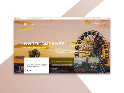 Simple Landing Page #7 - Electric Castle Info Page clean clean ui colorful design flat landing page minimalist modern simple ui user interface ux web web design webdesign website design