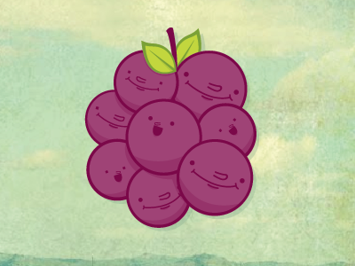 We is grapes! fruit grapes illustration