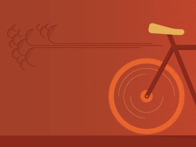 Wishful Thinking bike flat illustration