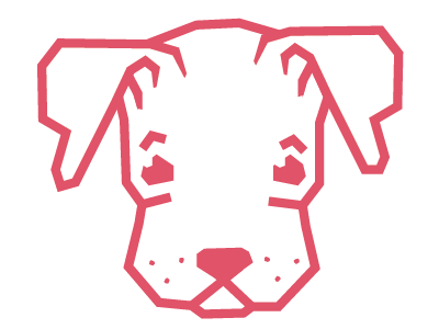 WOOF dog illustration line puppy