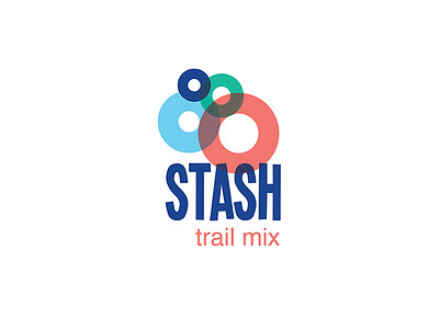 Stash Trail Mix Logo branding circles color logo