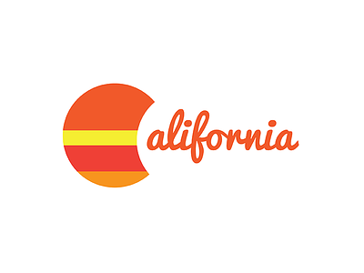 California Sunset Logo california design illustrator logo sunset vector