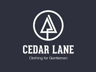 Cedar Lane Logo badge branding color design illustrator logo vector