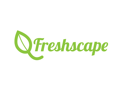 Freshscape Logo branding. fresh green leaf logo