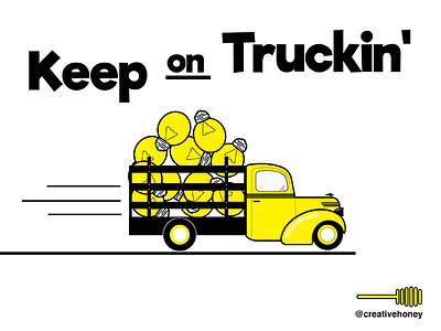 Keep On Truckin design graphic design illustration illustrator truck vector yellow