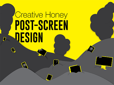 Post Screen Design Illo Dribbble black character design graphics illustration minimalist yellow