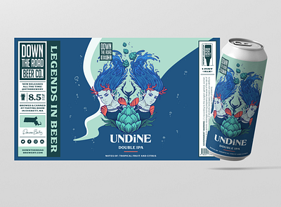 Undine Beer Design design identity illustration type typography