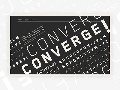 Converge Type agency blender brand branding lockup type typography web web design