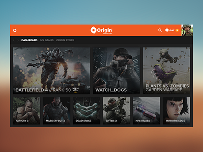 Origin Concept - Dashboard