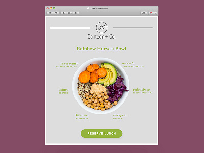 Canteen + Co. — Email Mockup