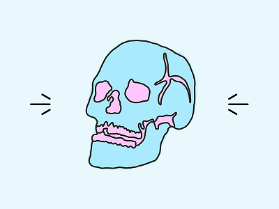 Skullie digital illustration simple skull spooky