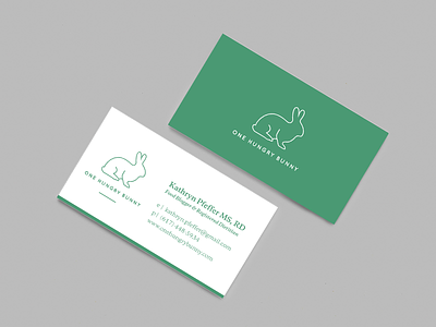 One Hungry Bunny – Business Cards business cards clean icon lockup logo modern sustainable