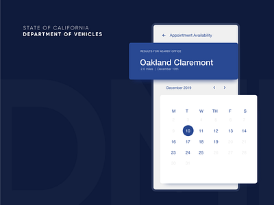 California DMV Redesign - Mobile Web calendar california dmv driving license mobile mobilefirst webdesign