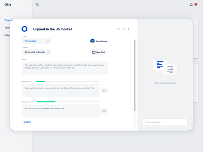 Simple OKR tool brainstation design sprint hr hris illustration okrs performance mangement ui ux