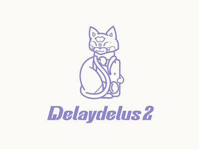 cat&logo illustration logo mascot synthesizer type