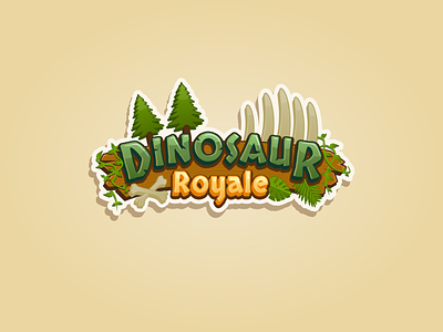 Dinosaur Royale Logo 3d branding game logo vector