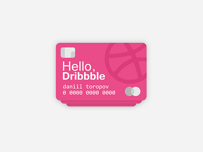 Hello Dribbble! credit card credit cards debut design dribbble dribbble debut first shot hello hello dribbble hellodribbble illustration inkscape svg ui design vector