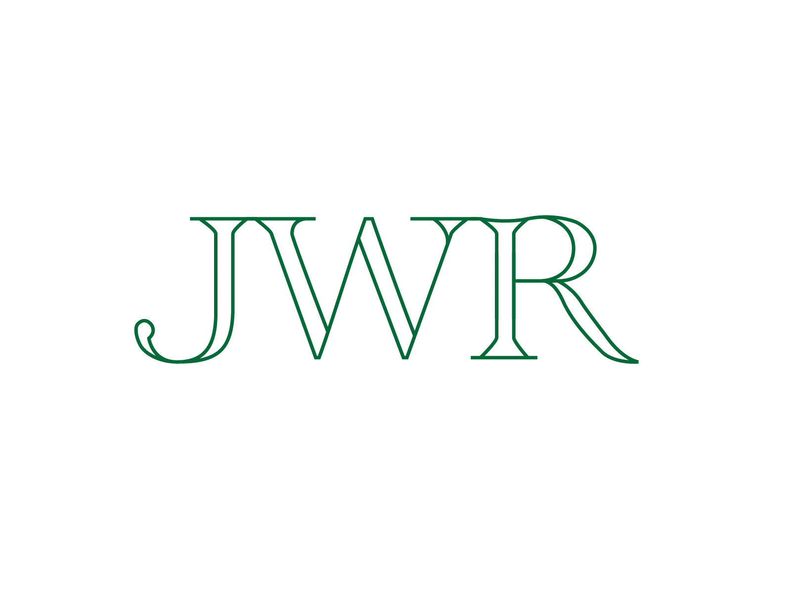 monogram - JWR design graphic design greeting card letterpress monogram stationery thank you card typography