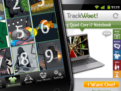 TrackWoot! on Android android app design mobile interface user interface design woot!